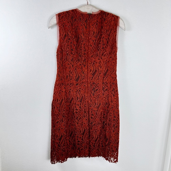 Nanette Lepore Womens Sleeveless Lace Sheath Dress Fall Short Sleeveless Size 6 - Picture 4 of 6